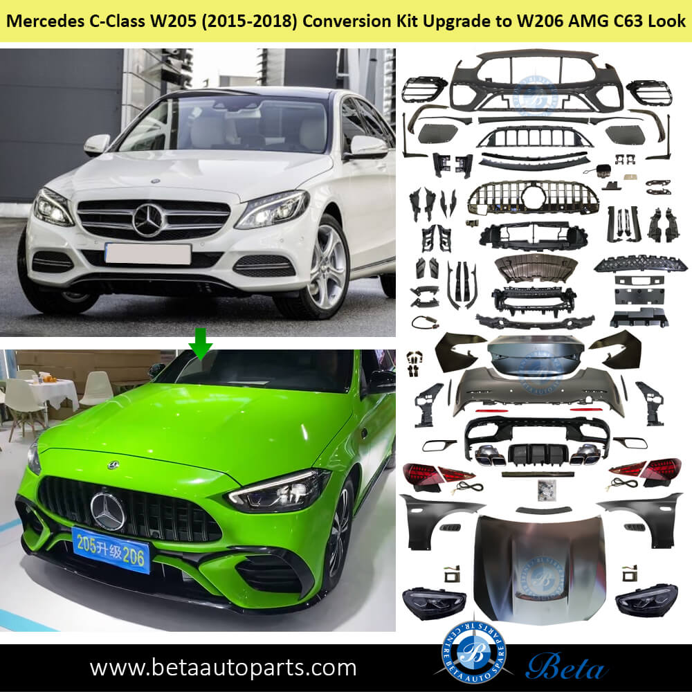 Body Kit Conversion Upgrade to W206 AMG C63 Look for Mercedes C-Class W205 2015-2018 models Body Kit Conversion Upgrade to W206 AMG C63 Look for Mercedes C-Class W205 2015-2018 models